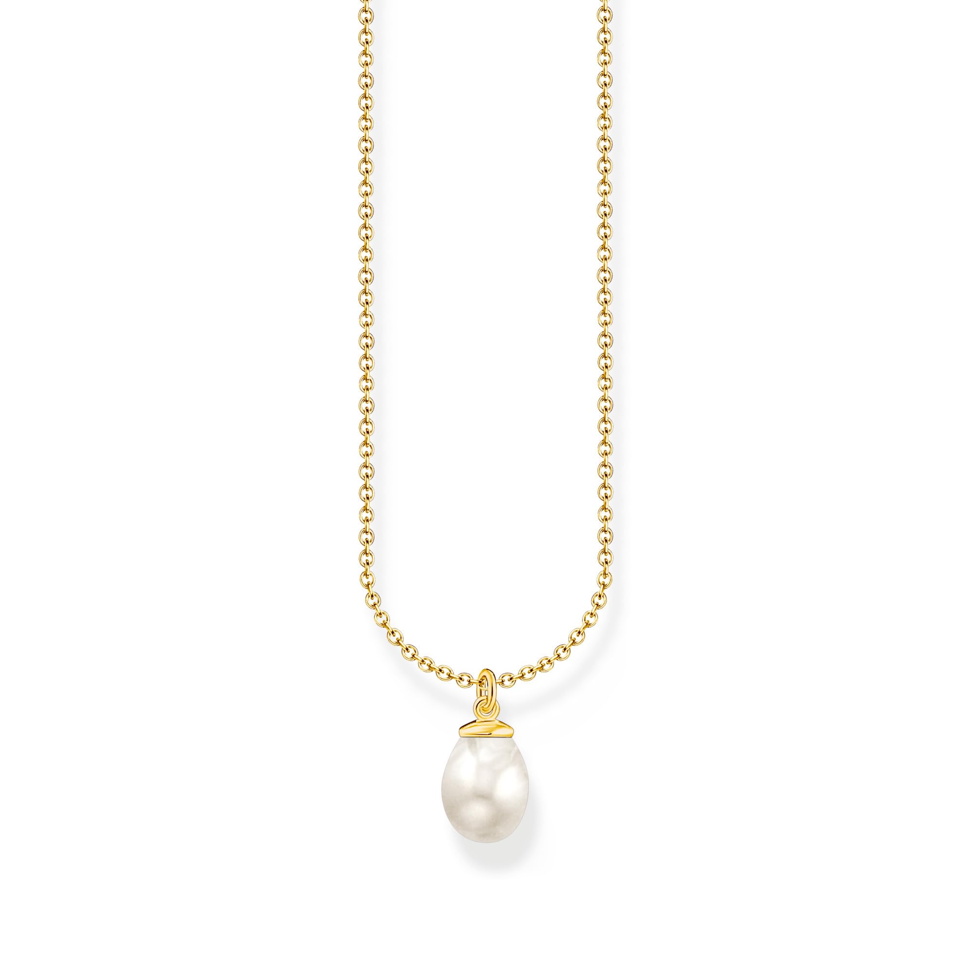 THOMAS SABO Kette mit Perlen-Anhänger vergoldetes Silber KE2238-430-14