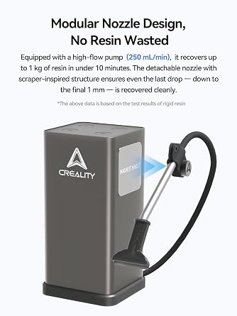 Creality Automated Resin Feeder for Resin 3D Printer, Intelligent Refilling & Clean Recovery System, Durable Metal Body with Long-Lasting Pump Tubing, Resin Recycling