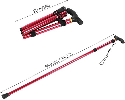 Miniatura 2 de Bastón de metal, bastón telescópico, aleación de aluminio, telescópico, ligero, antideslizante, bastón de senderismo y montañismo, para montañismo o
