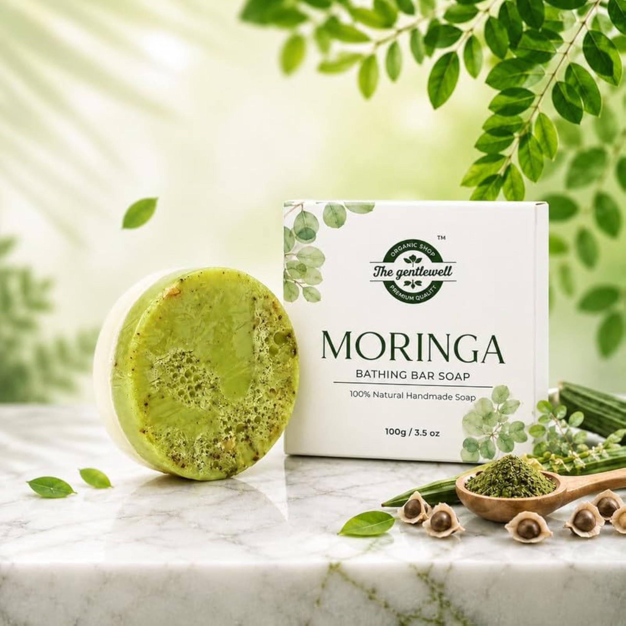 Moringa Handmade Bath Soap, Natural Antibacterial