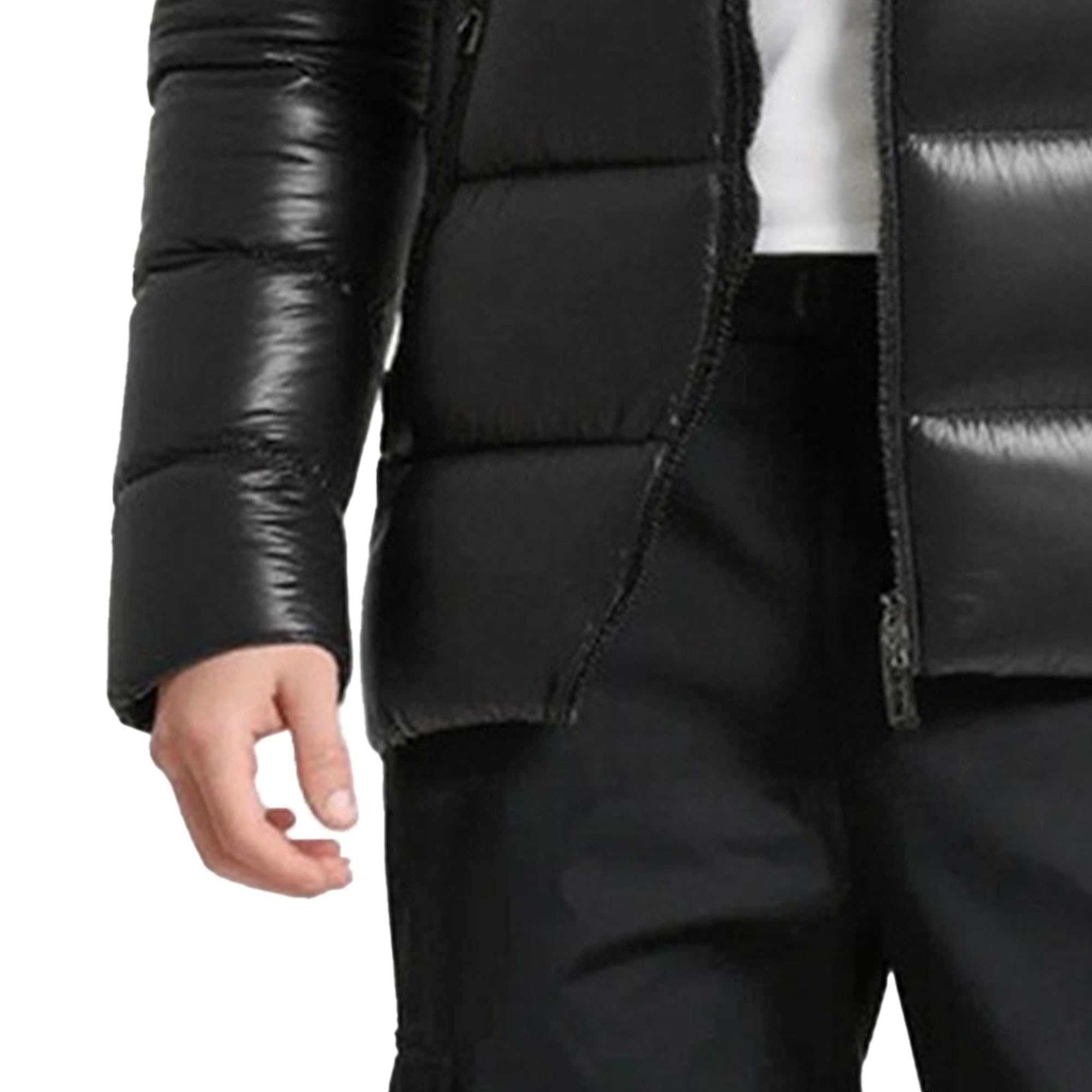 Piumino da uomo con cappuccio staccabile giacca imbottita in cotone casual classico invernale comodo colletto spesso capispalla