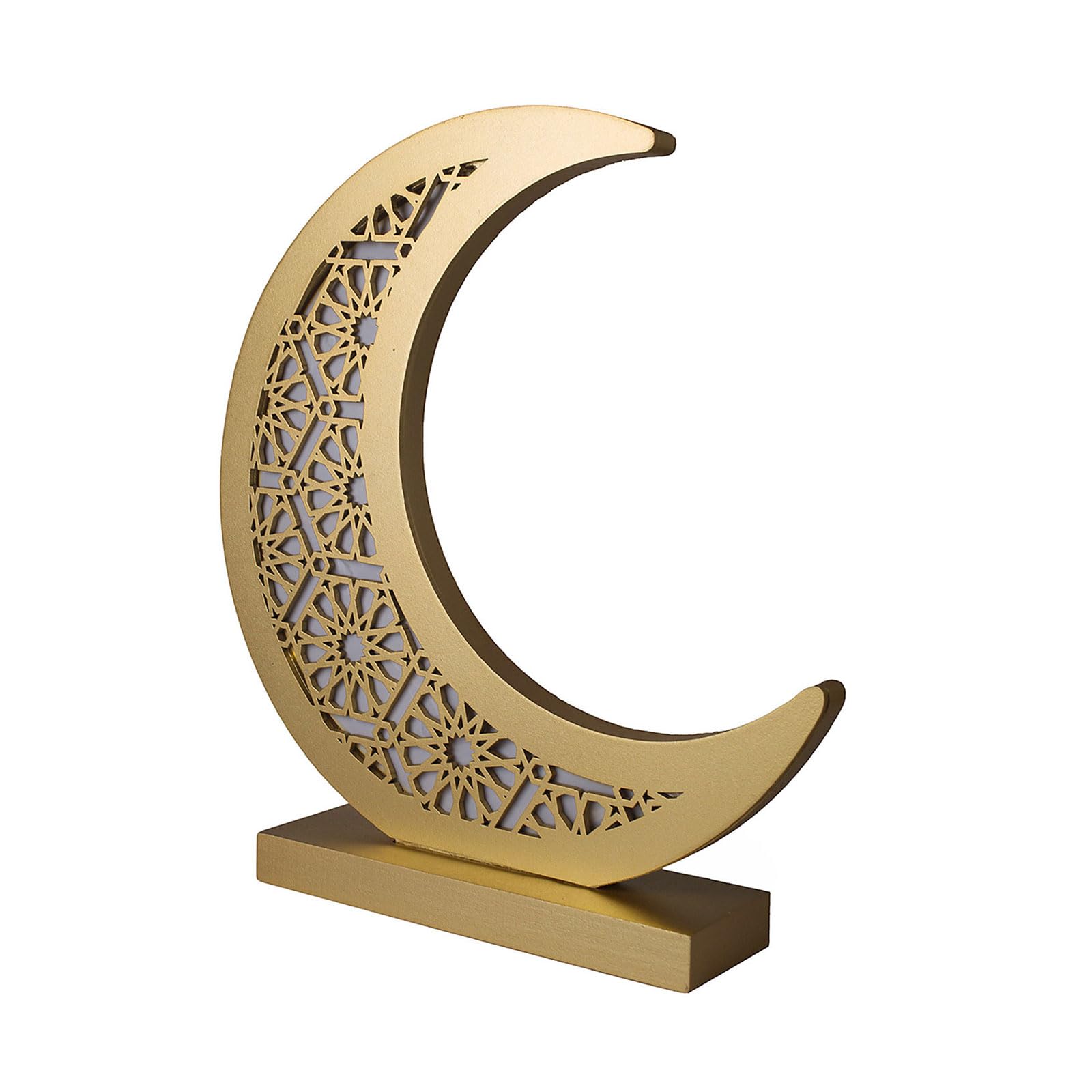 Hsioluted LED Home Decorative Light Moons Shape Muslims Light Desktop Decoration with Soft Glowing Texture for Home Desk Decor Lighting