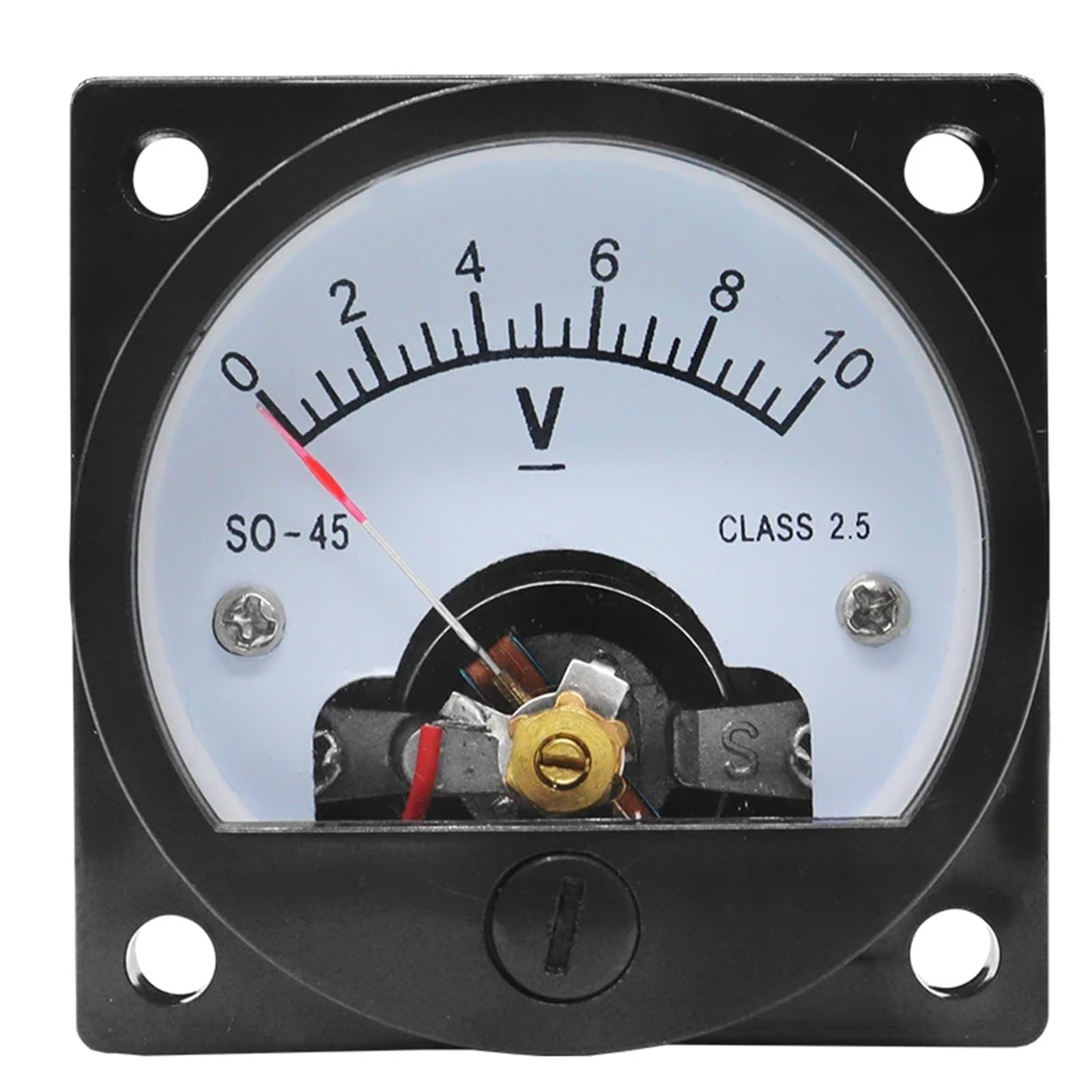 Voltmètre analogique rond SO45-V CC 100V cadran de mesure de tension continue