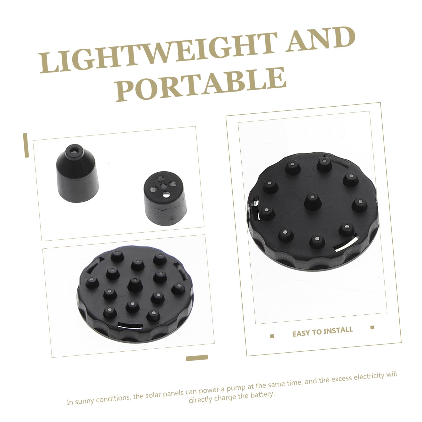 HANABASS Pompa Per Acqua A Energia Solare Da 5 W 6 Spruzzi Per Giardino Set Di Pompe Per Bagno Per Uccelli Allaperto