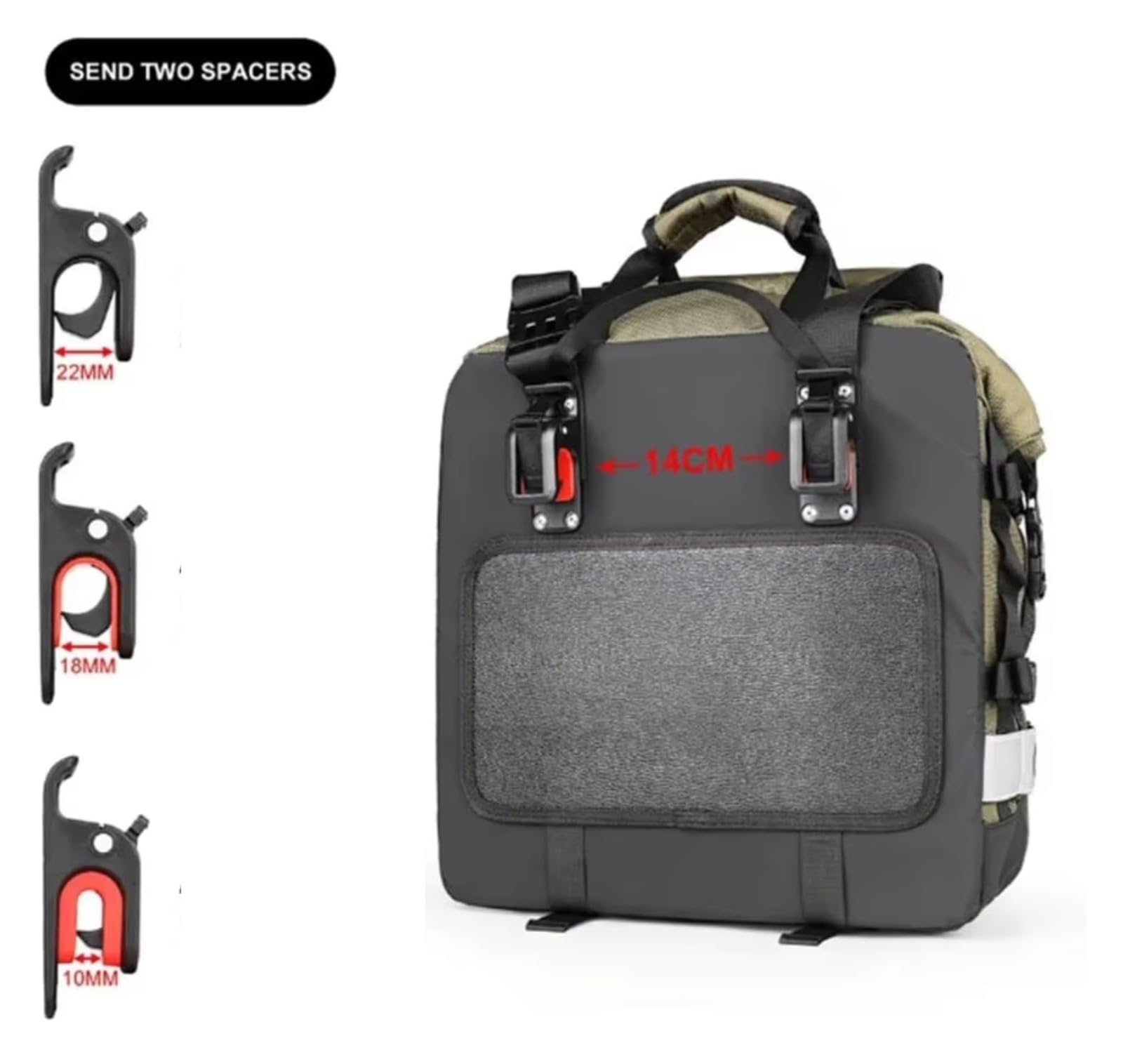 Per Moto Borsa Da Sella Per Moto Universale Per Viaggi Laterali Con Interno Impermeabile Rimovibile, Per Riporre Gli Attrezzi Borsa Laterale(verde)