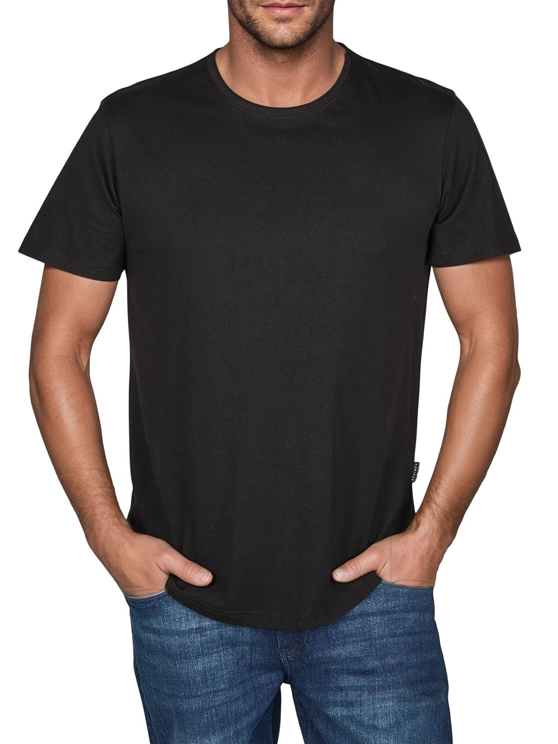 riverso RIVDean T-shirt męski, regularny krój, zestaw 5 sztuk, okrągły dekolt, krótki rękaw, na lato, czarny, biały, beżowy, zielony, szary, niebieski, S M L XL XXL 3XL 4XL 5XL