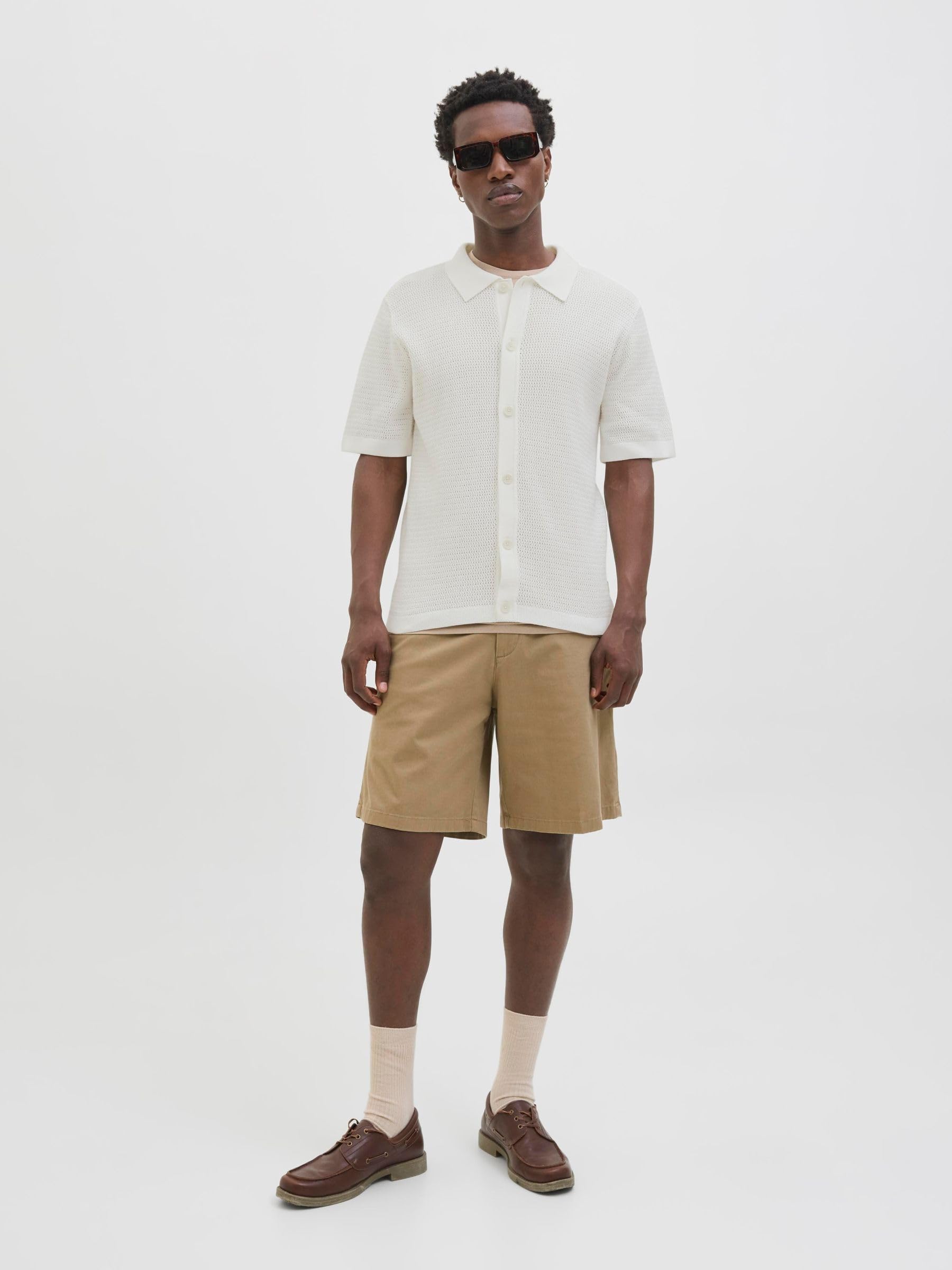 JACK & JONES Jprblajones Knit Polo Ss męska koszulka polo, Cloud Dancer, M