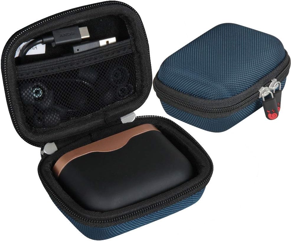 Hermitshell Hard Travel Case for Sony WF-1000XM3 Truly Wireless Noise Cancelling Headphones (Blue)