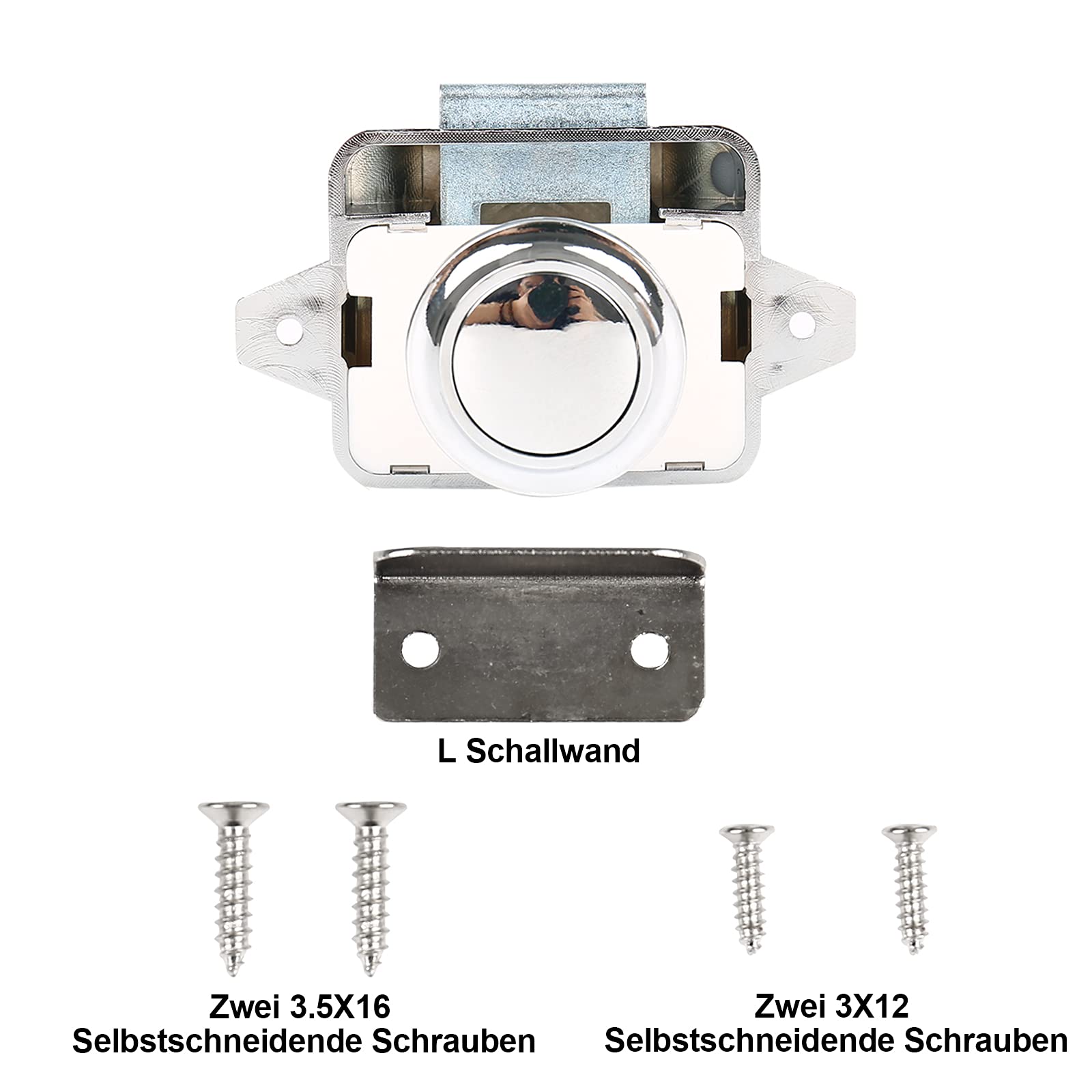 EUNEWR Push Button Catch Door Lock, 10 Stück keyless-Schrank Pull Lock