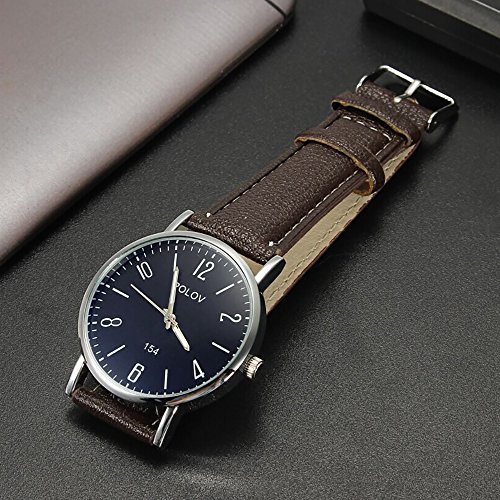 Relógio De Quartzo Pu Pulseira De Couro Relógio De Pulso