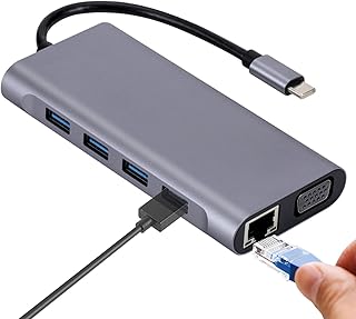 USB C Docking Station, 11 in 1 Computer Accessories Docking Station, 5.0 Gbps Usbc Port Expander, USB C Connection Hub, UsbC Multiport Adapter, Universal UsbC Hub, Laptop Docking Station