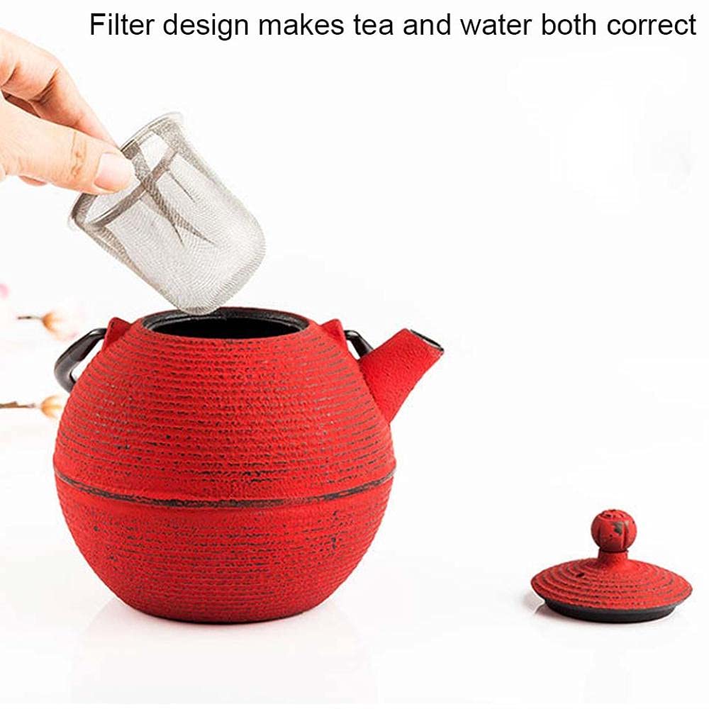 Teiera Giapponese in Ferro, Stile Tetsubin, con Filtro, teiera in ghisa, Acqua per Cucinare Il tè, Set da tè Kung Fu Oolong, 680 ml, Giallo (Giallo)