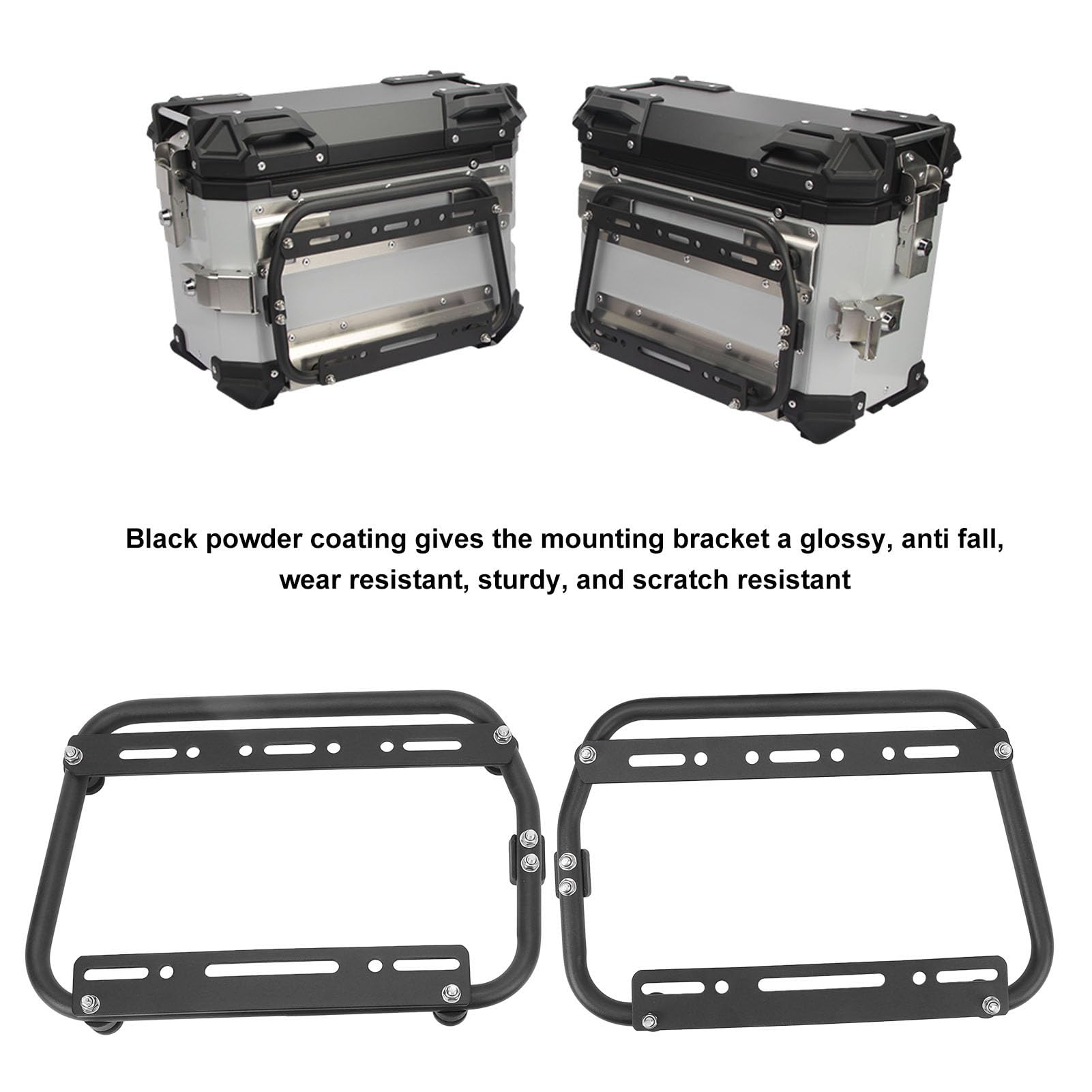 Obudowa Motocyklowa Aluminium Stopowy Wodoodporny 28L SaddleBag Box Wsparcie Bagażu Hełm