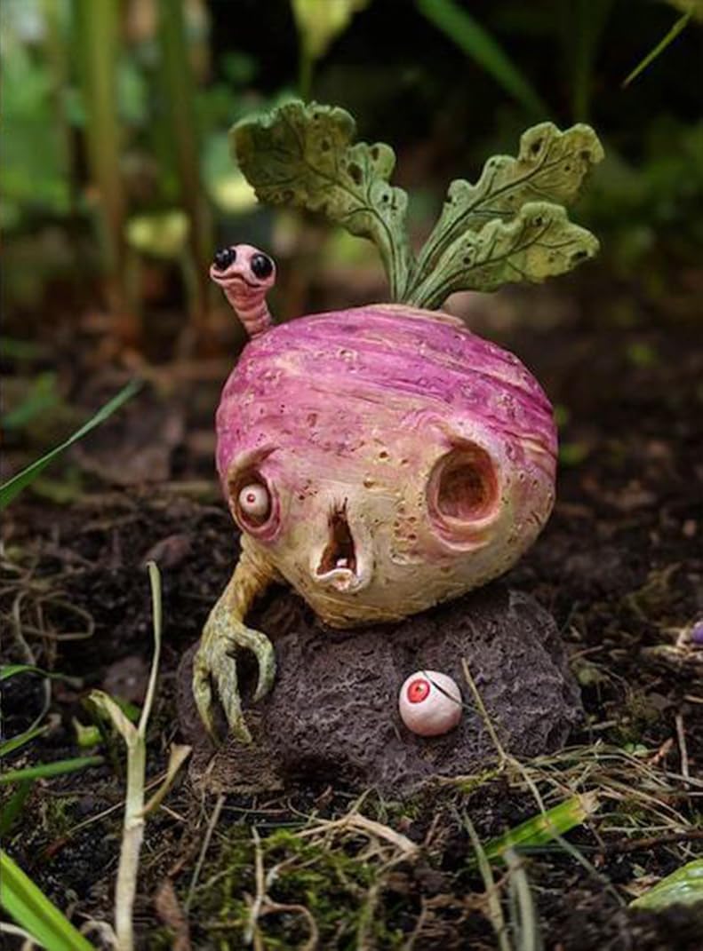Halloween Vegetable Zombie Statue,Realistic Carrot Potato