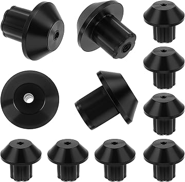 20 Pack 3/16" Hole WB2K101 Heat Resistant Rubber Feet for Stove Top, Cooktop Burner Grates Gas Stove Grate Rubber Feet Replacement Bumper Feets Compatible with G-E KenMore Kitchen-Aid 5 mm, Black