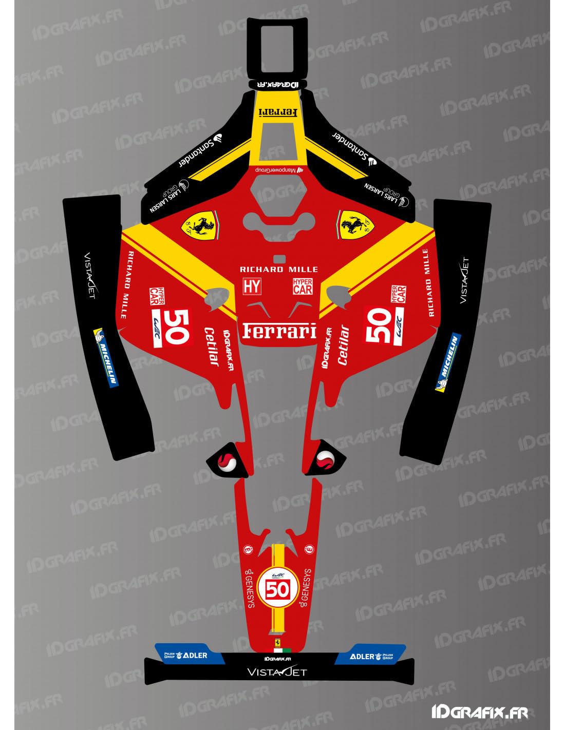 Sticker Scuderia Le Mans Edition Mammotion LUBA 2 Haute Résistance