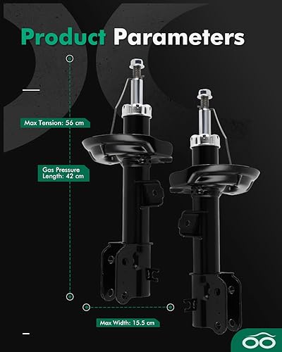 Miniatura 3 de SCITOO - Front Shock Absorbers for Chevy Fits 2013-2015 for Chevy Spark Shocks 3330089 73019 3330090 73020 Shocks Struts - 2Pc Set