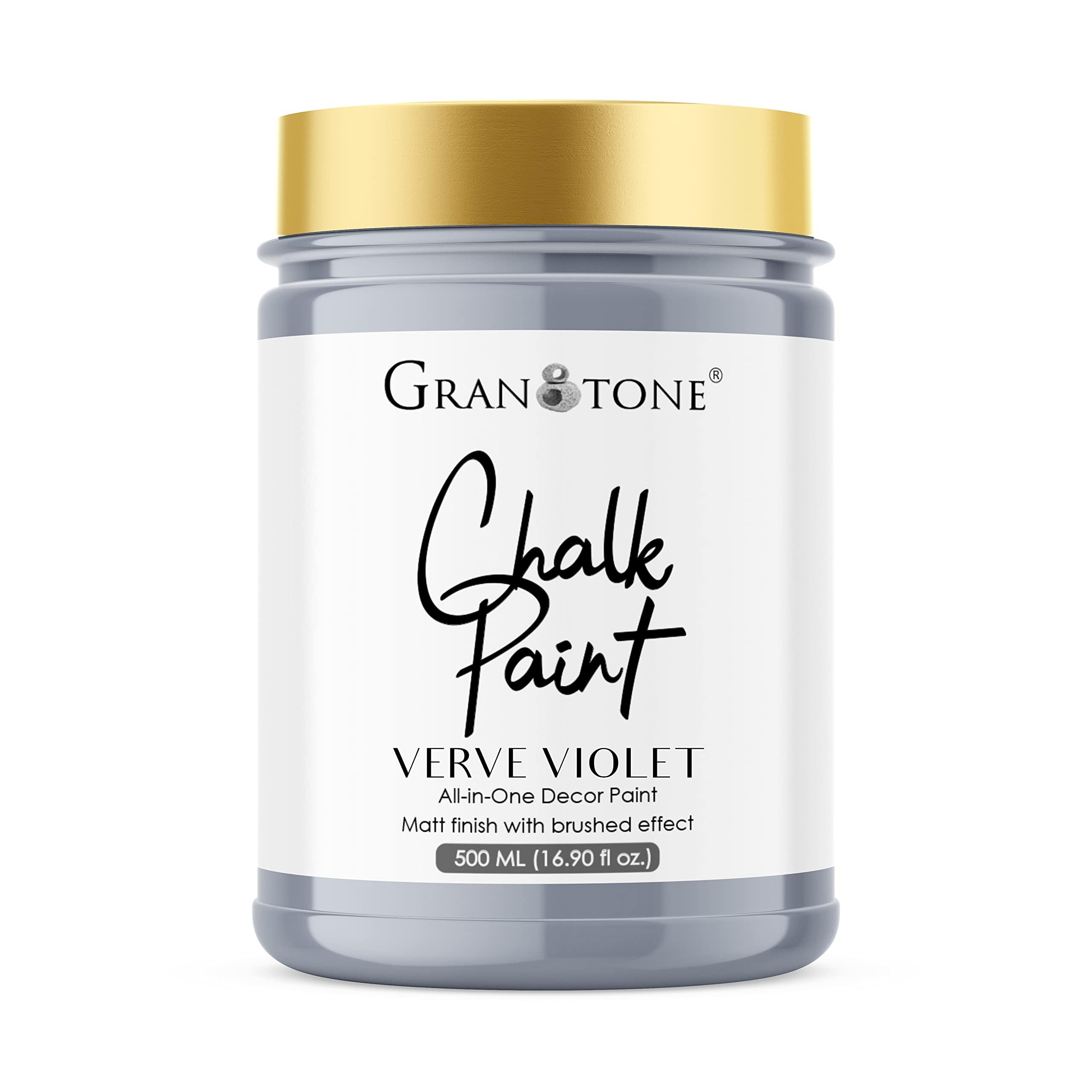 GRANOTONE Chalk Paint for Furniture, Home Decor, Crafts - Eco-Friendly - All-in-One - No Wax Needed- 500 ML (FRENCH GREY)