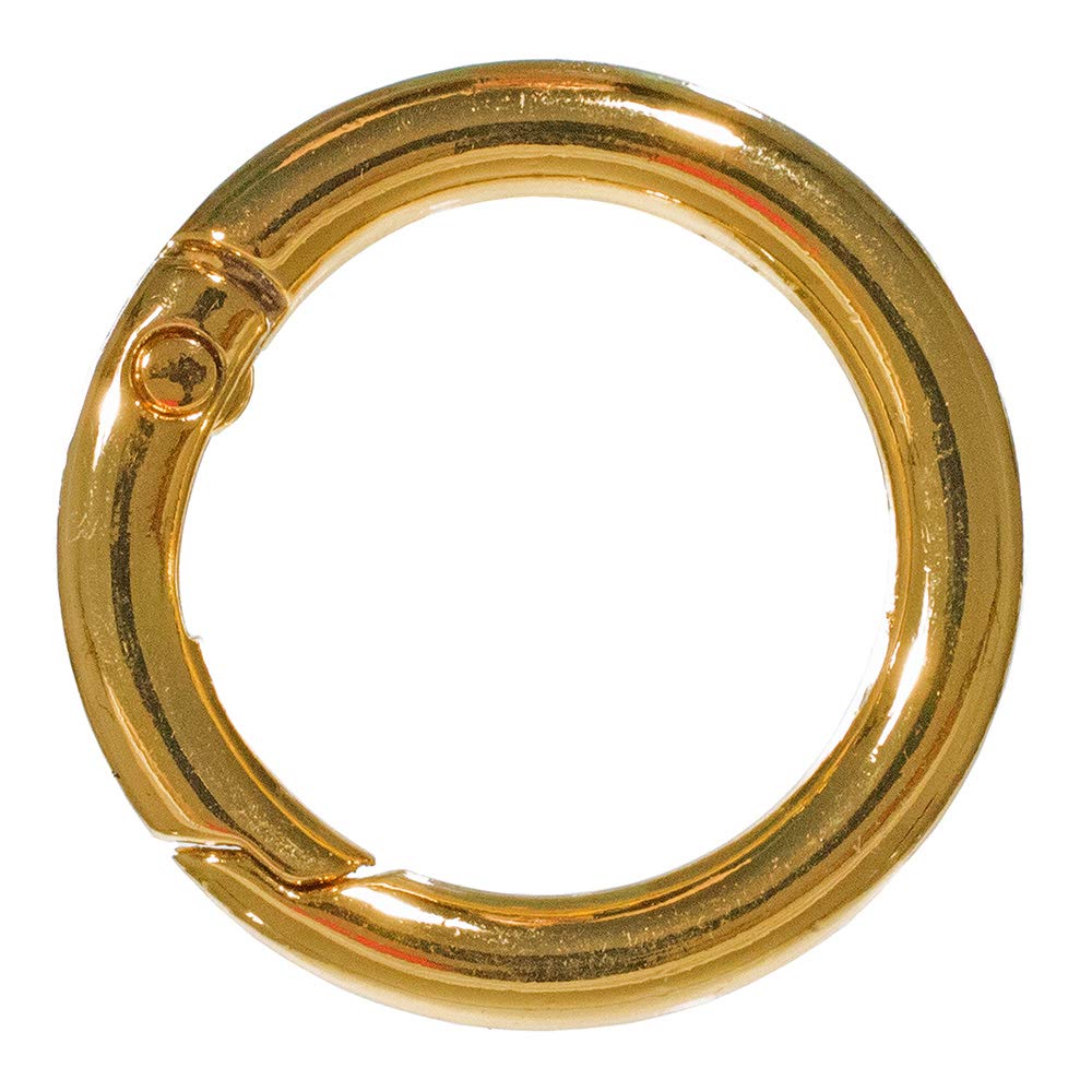 Paracord Planet Spring Gate O Rings - Available in 3/4 Inch and 1 Inch Sizes - Silver, Bronze, and Gold Color Options (50 Pack, 3/4 Inch, Gold)