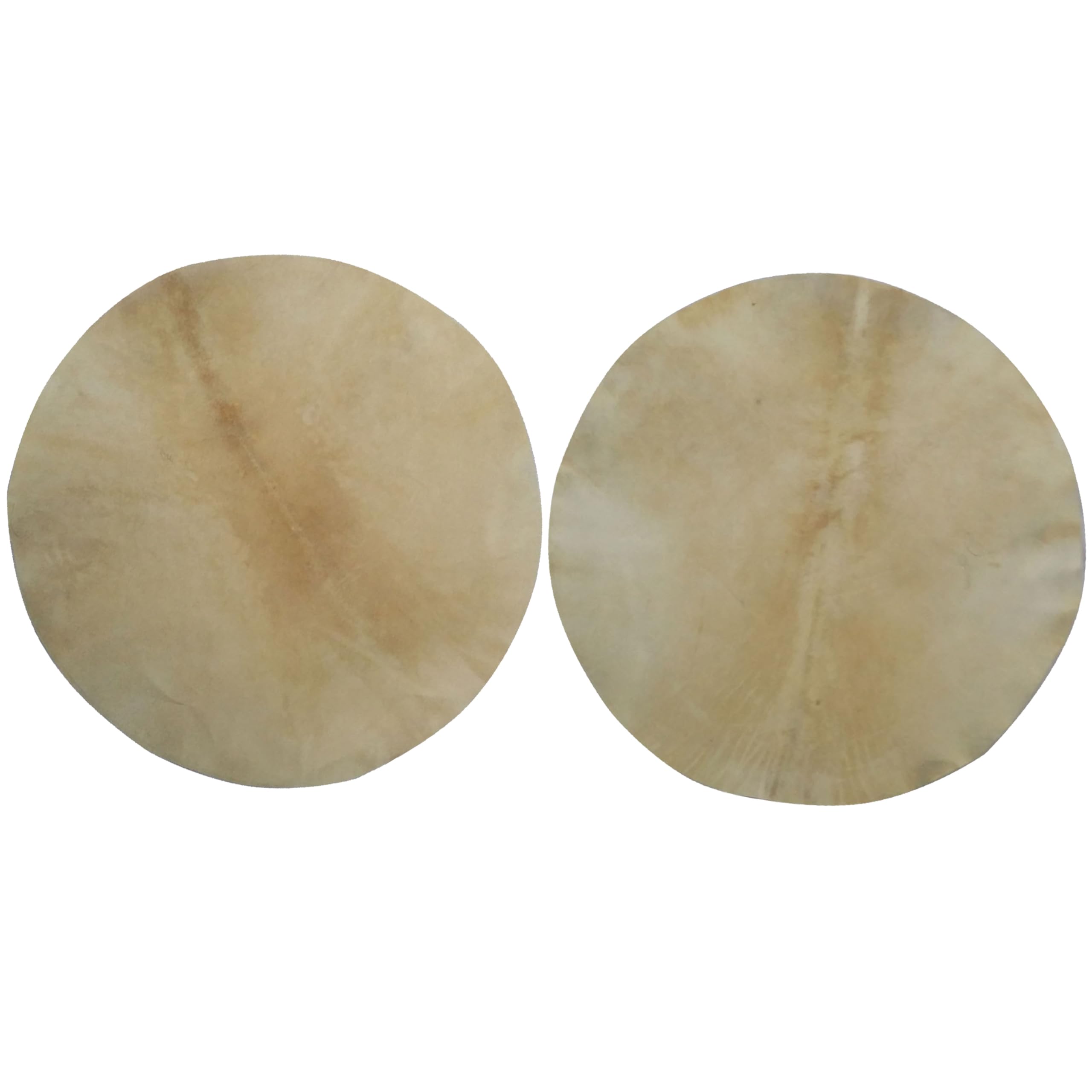 Lot de 2 tambours bodhran en peau de chèvre naturelle – Djembé irlandais Bodhran, cadre natif et caisse claire chamanique et têtes de tambour traditionnelles africaines rasées (2 pièces – 55,9 cm)