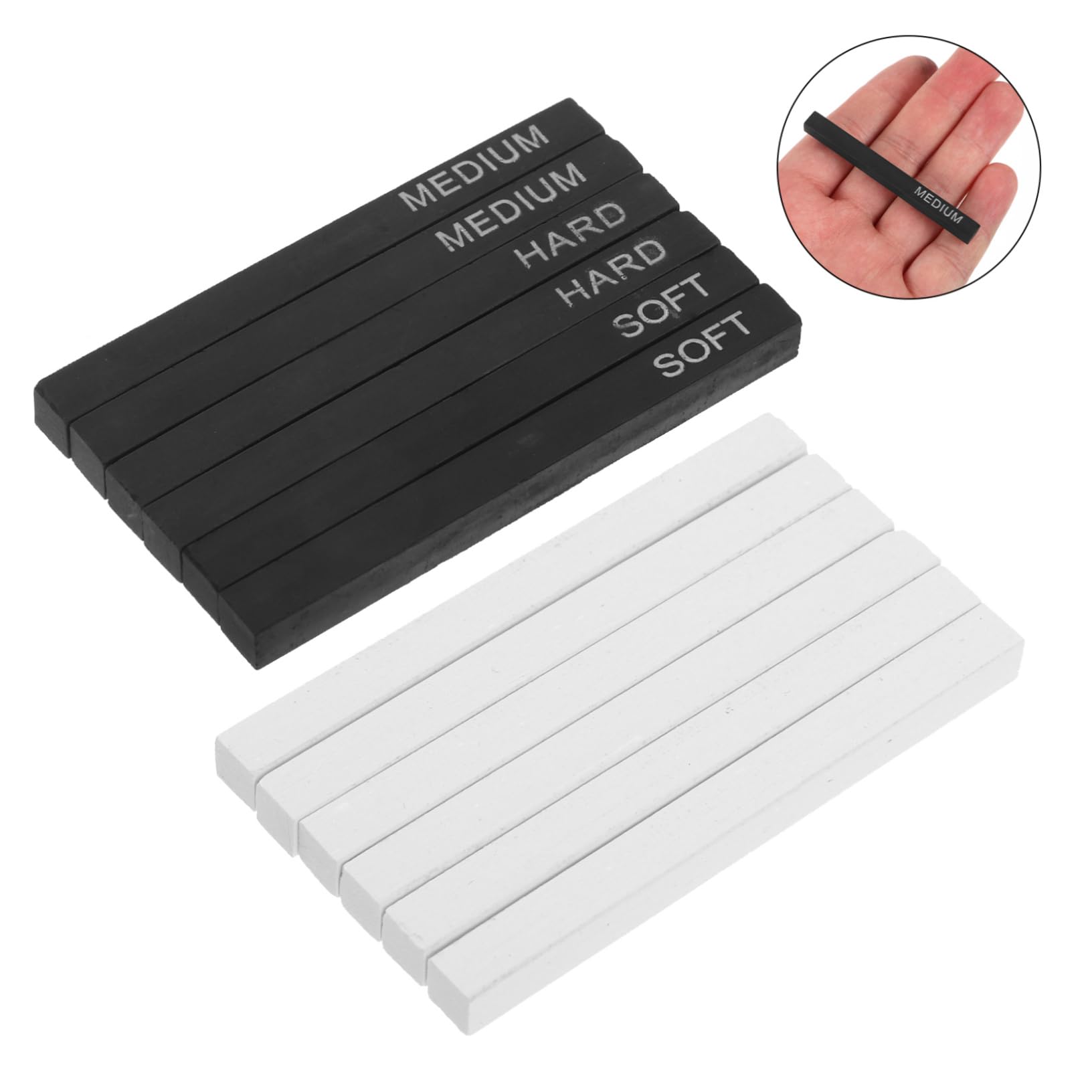 KONTONTY Professional Carbon Rod Drawing Tools 12pcs Compressed Sticks Ideal for Painting Sketching and Artistic Creations