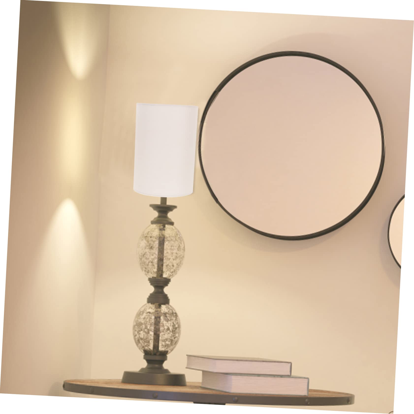 2pezzi Lampshade Rotondo Tessuto Di Lino Per Lampade Da Tavolo e Sospensione Design Moderno e Chic Per Illuminazione Interna e Salotto