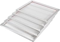 Vista 1 de INTSUPERMAI Marco de pantalla de seda de aluminio de 18 pulgadas x 20 pulgadas con marco de impresión de pantalla de seda preestirado blanco