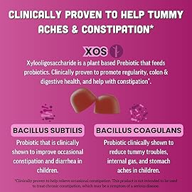 Llama Naturals Kids Probiotic with Prebiotic Fiber, Vegan, Organic Prebiotics and Probiotics Gummies for Gut Health Support, Toddler Real Fruit Gummy Vitamins, No Added Sugar Cane, Mixed Berry, 120 Ct