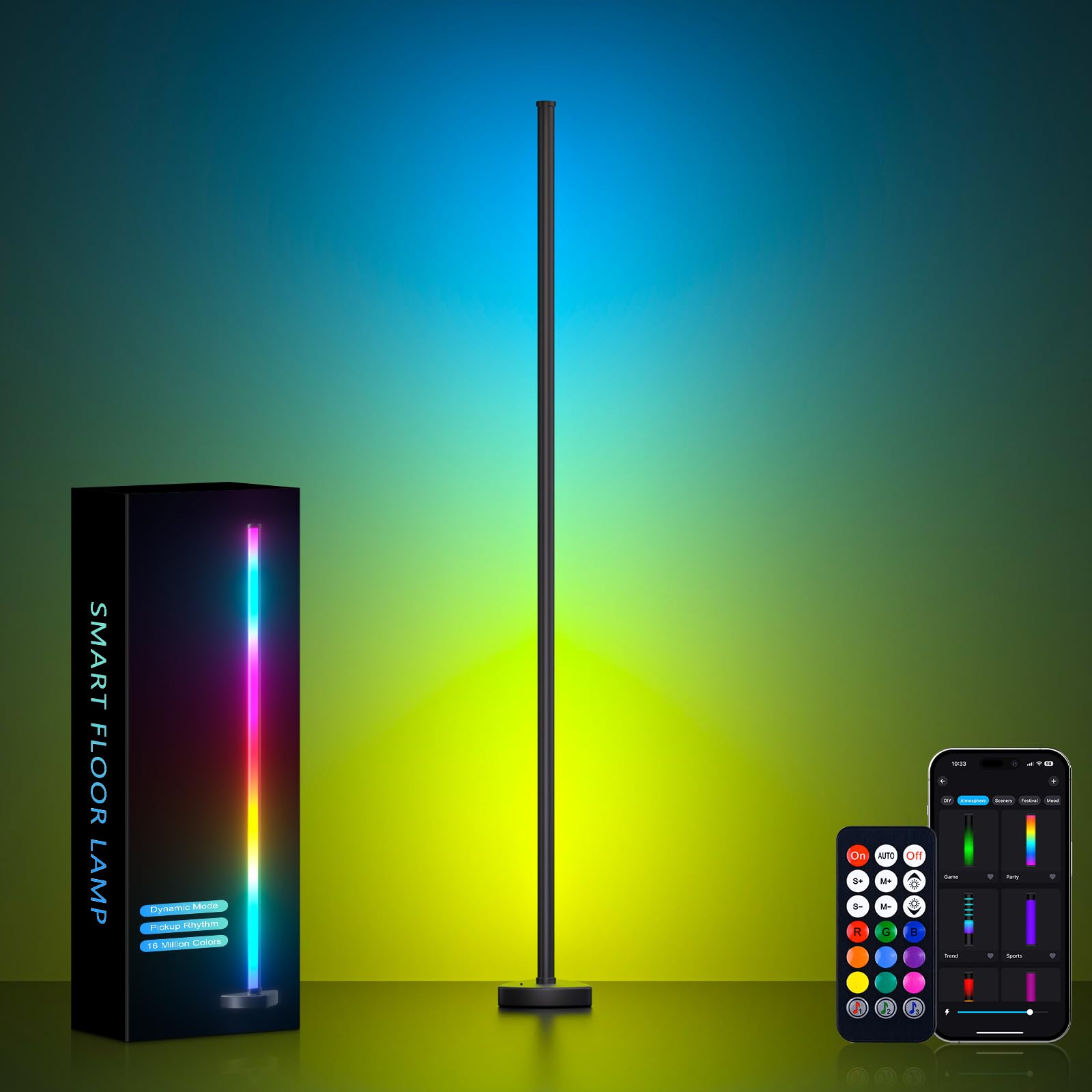 MIWATT LED Stehlampe, RGBWW LED Stehlampe mit App & Controll