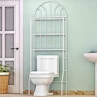 Vista 1 de HASMI Almacenamiento de baño sobre el inodoro, organizador de baño, estante de baño blanco de 3 niveles, ahorro de espacio, estante