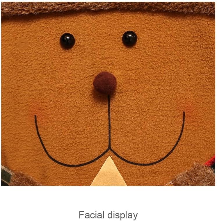 クリスマスチェアカバー、サンタハットカバー、クリスマスチェアバックカバー、クリスマスレストランデコレーション用(エルク)