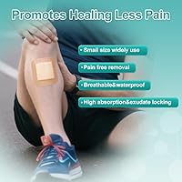 Vista 3 de Dimora Silicone Foam Dressing 3x3 inch with Border 20 Pack, Wound Bandage, Gentle Adhesive Waterproof Pads for Sensitive Skin Wound Care 7.5x7.5 cm