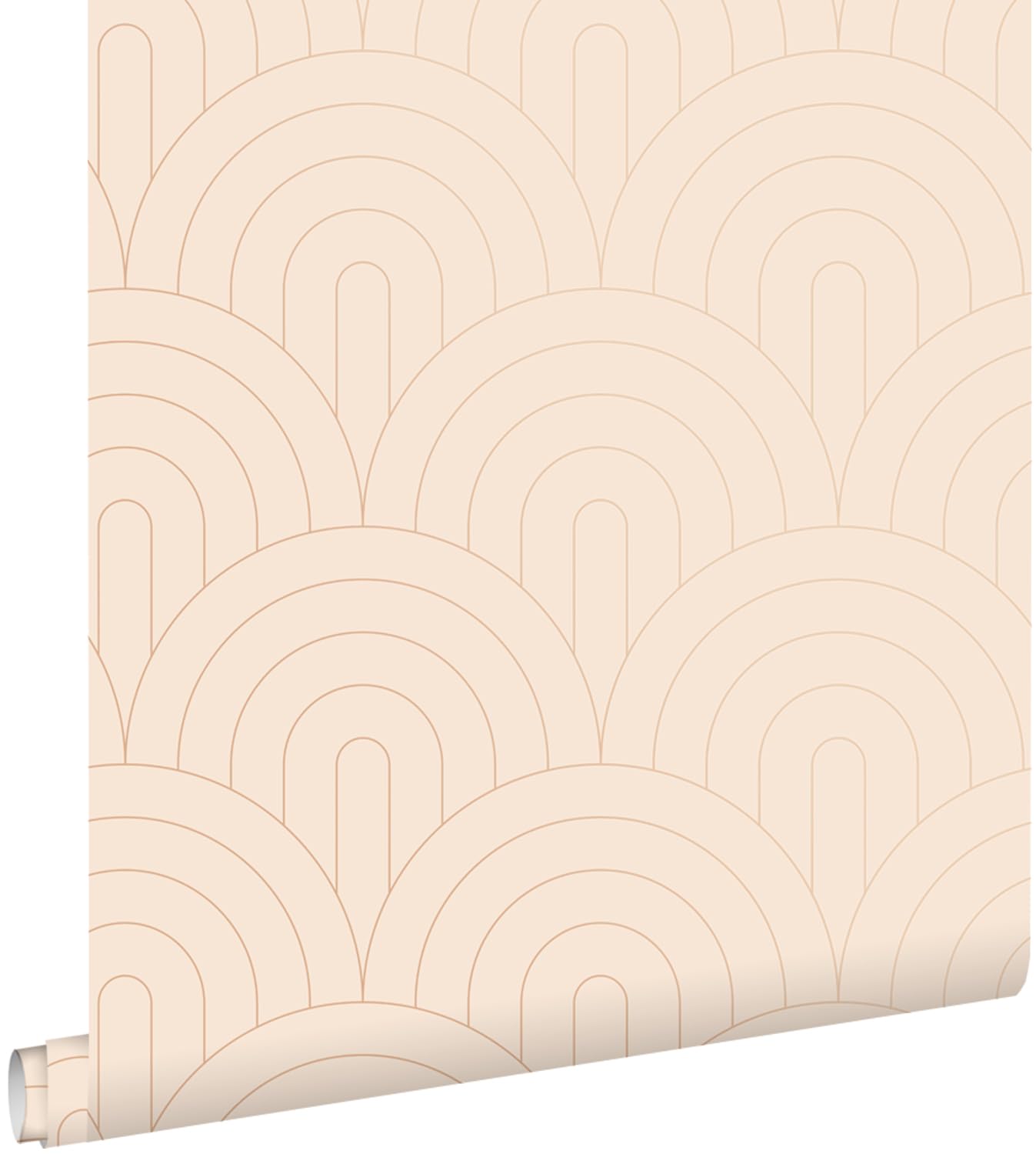 Papier peint art déco rose pour créer un salon cosy et chic