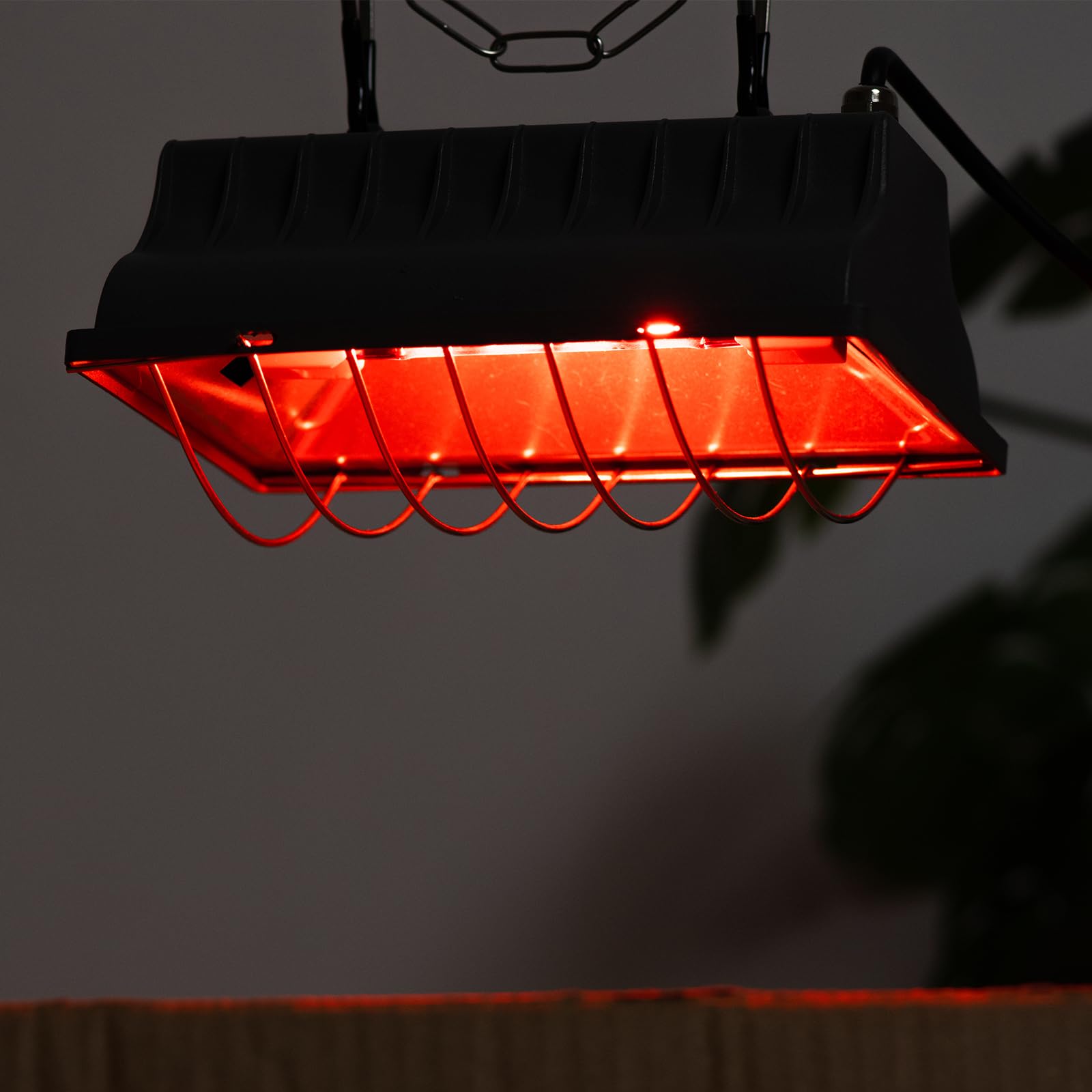 Infrarot Wärmestrahler mit 175W Lampe Heizlampe für Küken, 175W Brutlampenheizung für Küken und Enten, verstellbare Hängehöhe und wasserdichter Lampenschutz gegen Herunterfallen