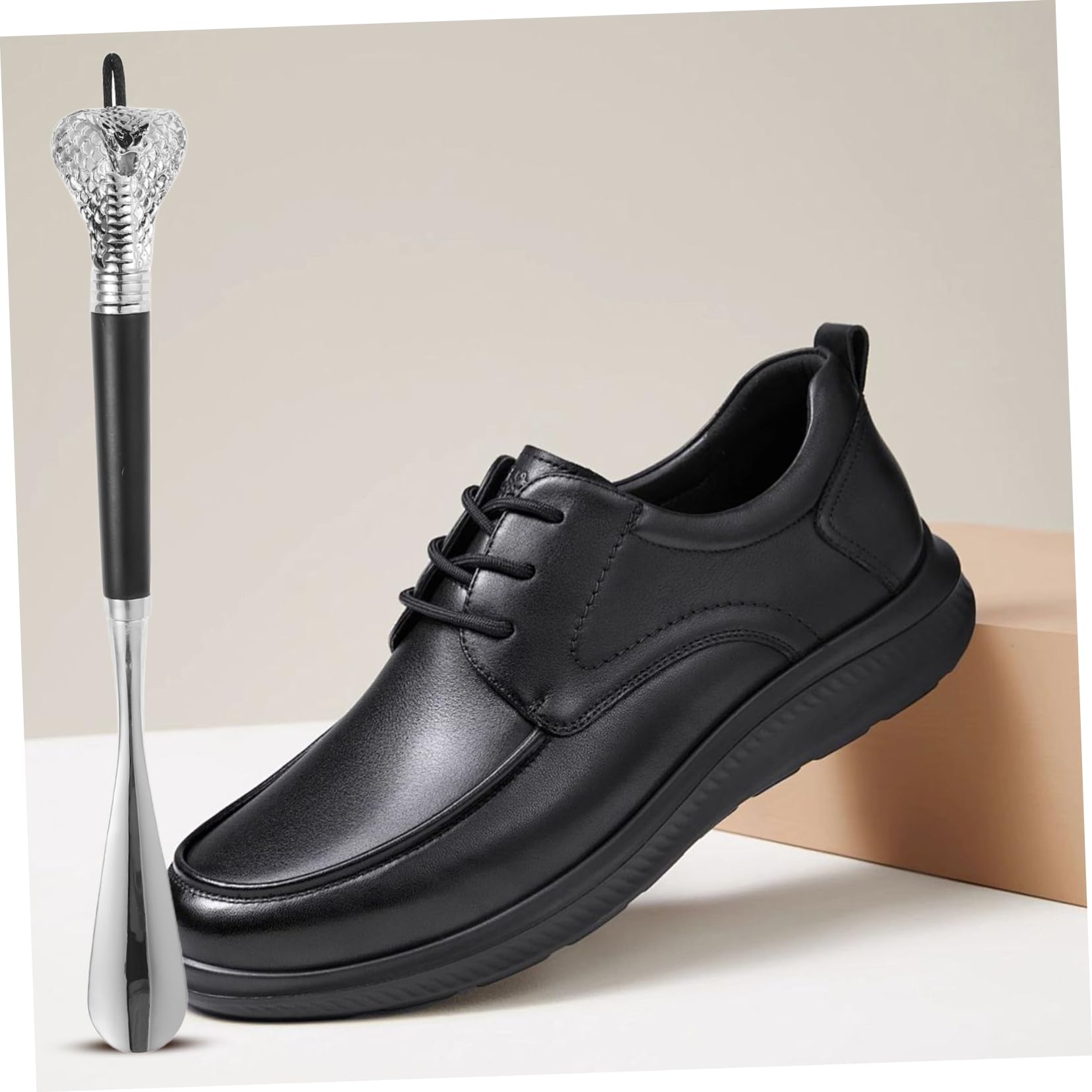 Calzascarpe Con Testa Di Serpente Manico Lungo in Calzascarpe Aiutante Di Scarpe Calzascarpe Manico Lungo Per Anziani Calzascarpe Per Anziani a Lunga Portata Di Legno Marrone