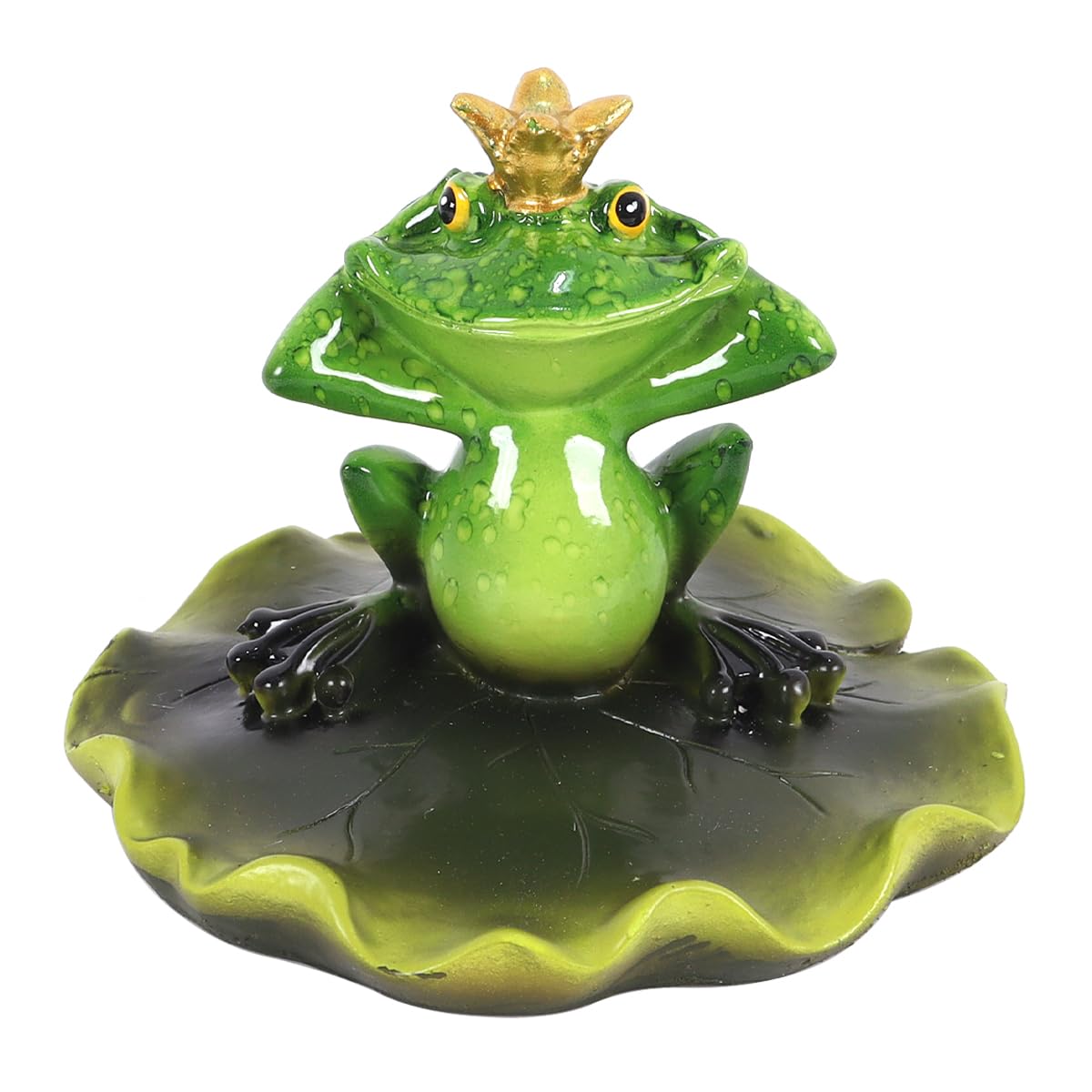 Gutol Mini Pond Decorative Floating Frog Decoration, Artificial Ornament Of Frog King Holding Head, Garden Statue for Birthday, Wedding, Housewarming Present