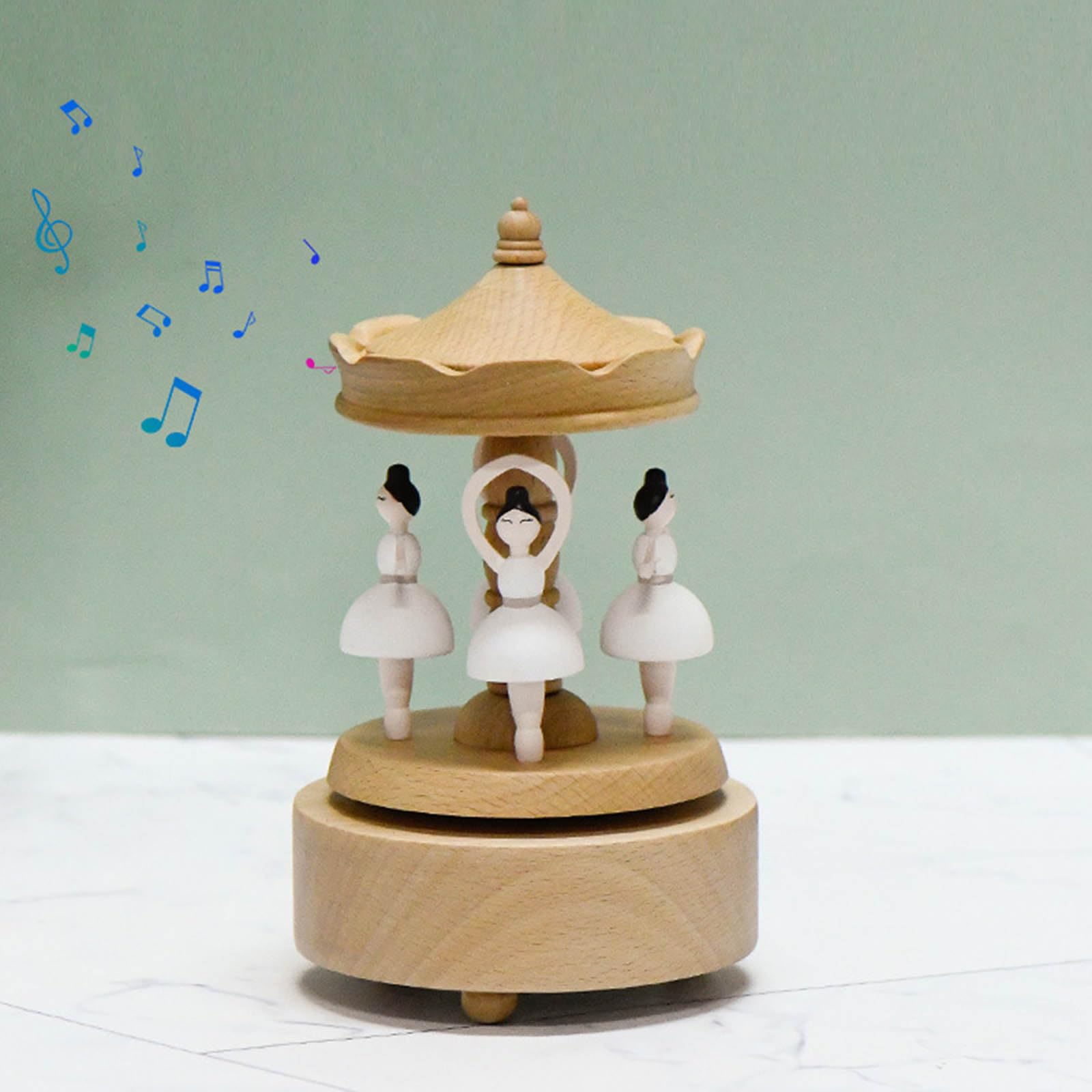 Carillon in legno con carillon a forma di ballerina, per bambini e adulti, regalo creativo di compleanno, decorazione per feste di compleanno