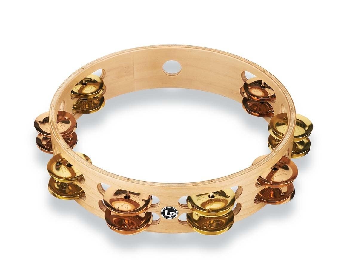 Latin Percussion Tambourin Pro 10in Double Row LP380B-BB LP380B-BB, Natural wood light - Image 2
