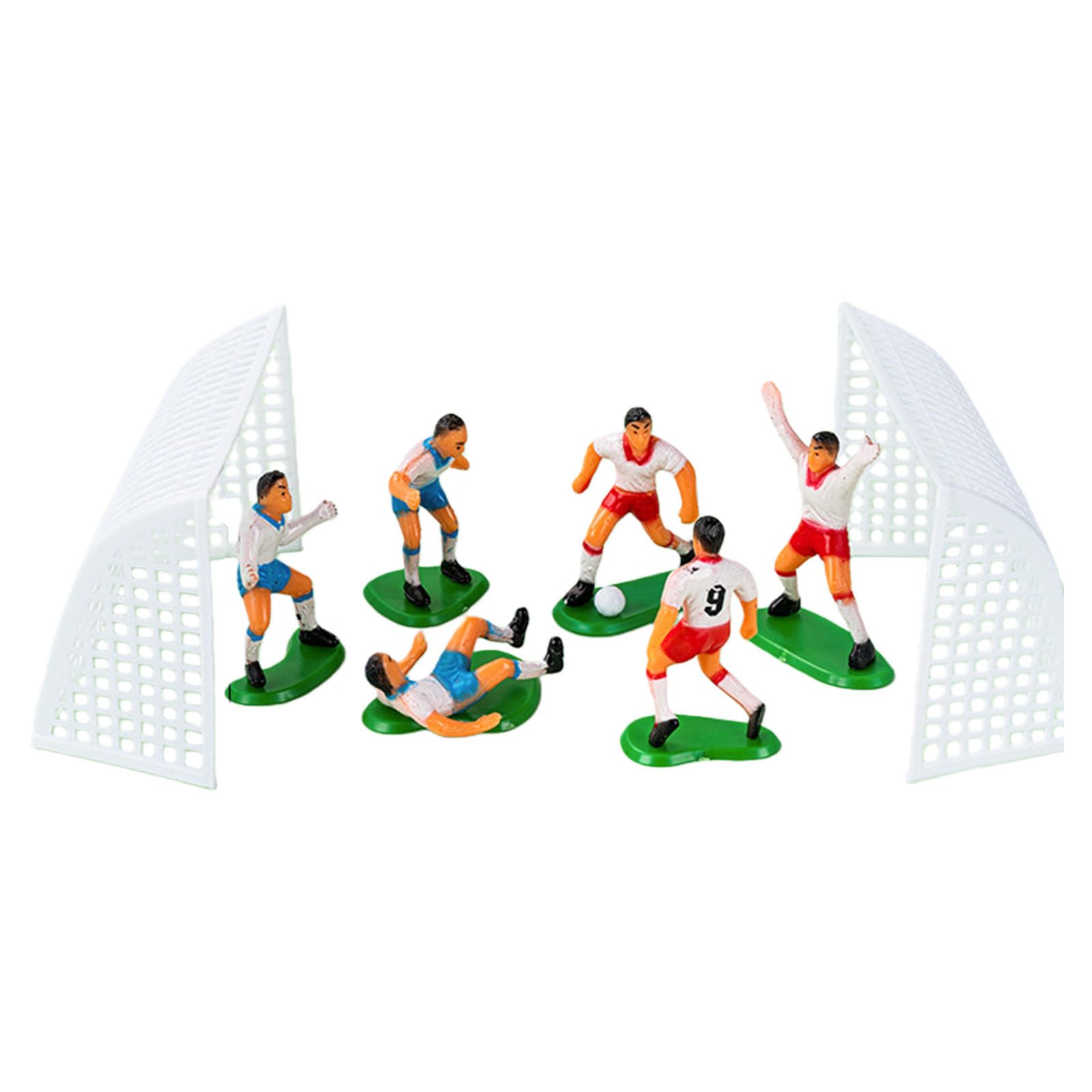 Tsophreniq Eye Catching 10cm Football Boy Cake Decorations for Festival Atmospheres Enhancement on Dessert Tables Bright Design Boy Birthday Ornament