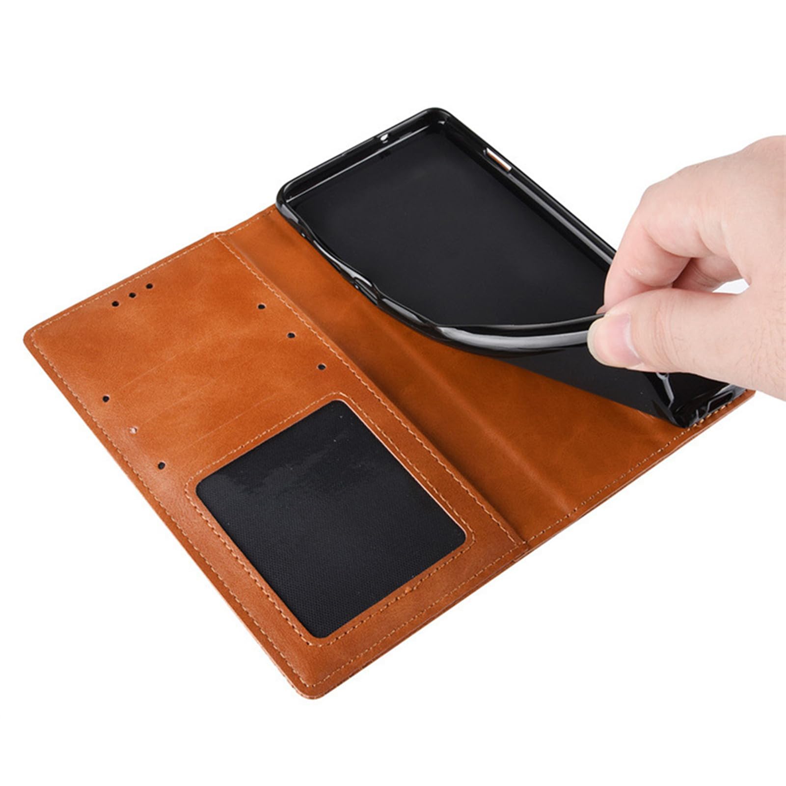 Etui portfelowe na Oppo Find N5, etui z klapką folio magnetyczne zamknięcie skórzane matowe etui na karty miękka krawędź powłoka odporna na wstrząsy, niebieski, Find N5