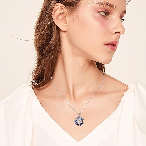 Miniatura 3 de Collar de plata esterlina S925 con ojo de Horus, joyería de cruz de Ankh, protección de Egipto con colgante de cristal, collar religioso Ankh copto