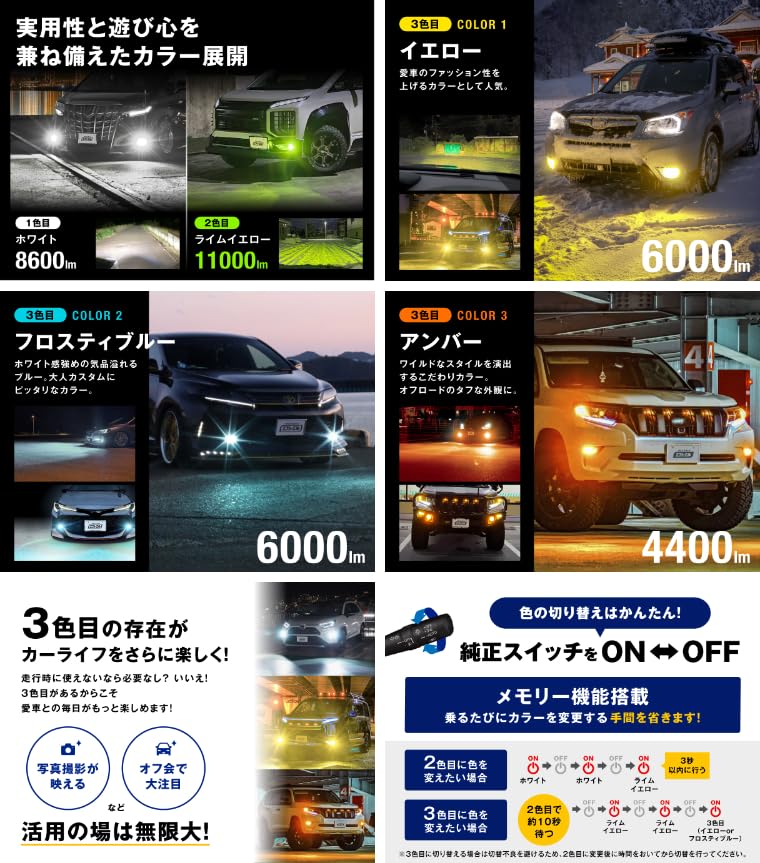 Amazon | fcl.(エフシーエル) フォグランプ ユニット H8 H11 H16