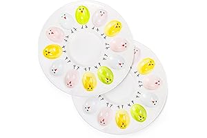 Ceramic Deviled Egg Platter [2 Pack], Holiday Themed