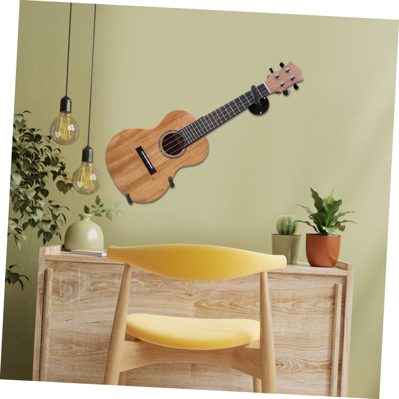 Mikinona 1set Supporto Da Muro Per Chitarra Metallo Gancio Orizzontale Per Esposizione Di Chitarre Elettriche Acustiche e Ukulele Facile Installazione Con Kit Di Viti Inclusi Resistente e