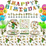 226 PCS Mexican Themed Fiesta Party Supplies - Paper Plates, Cups, Napkins, Straws Forks Knives Spoons, Balloon, Tablecloth, HAPPY BIRTHDAY Banner for Cinco de Mayo Disposable Tableware Set, Serves 24