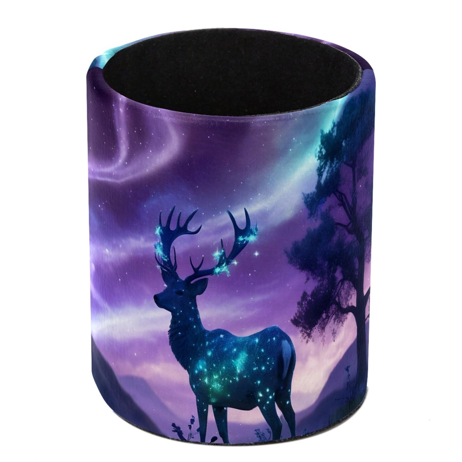 FWJZDSP Deer Starry Sky Pencil Cup Pen Organizer Makeup Brush Holder for Office Home Countertop Desk Accessory Storage