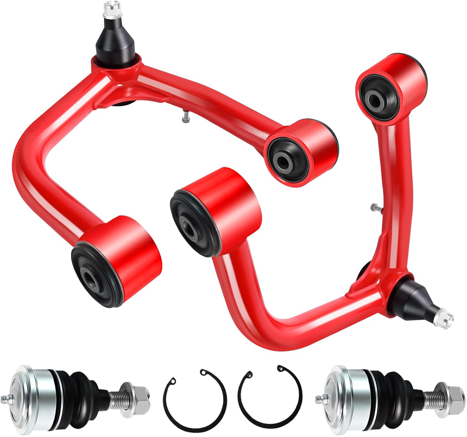 2-4inch Upper Control Arms Compatible with Toyota Tundra 2007-2023, 2 to 4" Lift Front Adjustable Tubular Suspension Control Arm Kits for Toyota Sequoia 2007-2022