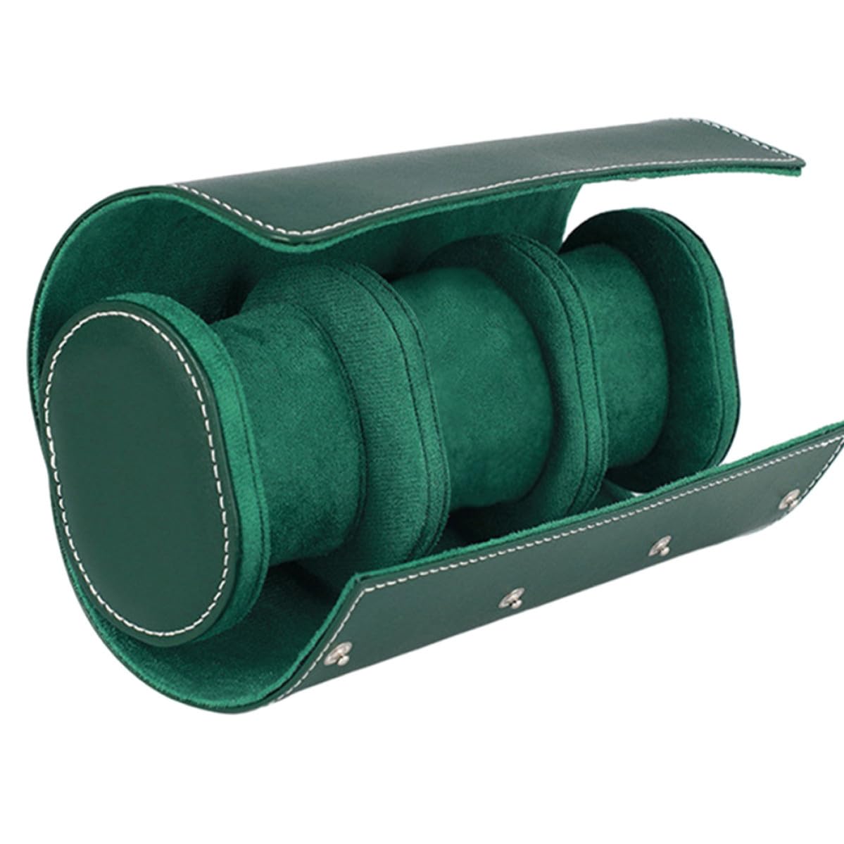 MAGICLULU Custodia Antiscivolo e Sicura in Pelle Pu Verde Porta Orologi da Viaggio Design Classico e, per Piccoli e Orologi