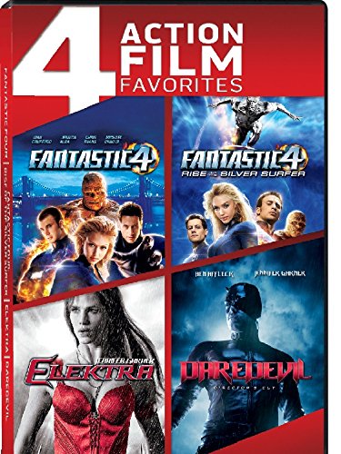 4 Action Film Favorites from Marvel: Daredevil (2003) + Elektra (2005) + Fantastic Four (2005) + Fantastic 4: Rise of the Silver Surfer (2007) (4-Disc Box Set) 4 Action Film Favorites from Marvel: Daredevil (2003) + Elektra (2005) + Fantastic Four (2005) + Fantastic 4: Rise of the Silver Surfer (2007) (4-Disc Box Set)
