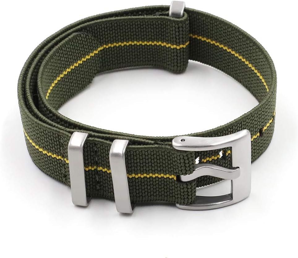 Men's French Troops Parachute Bag for Nylon Elastic Belt Watch band 18mm 20mm 22mm Watch Strap
